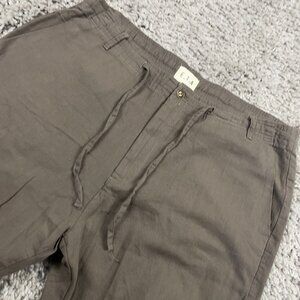 E.T.A Pants Men's Size 36 Black Lightweight Chino Style Drawstring Elastic Waist